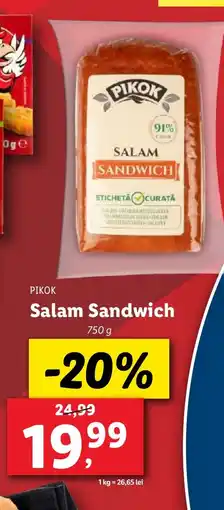 Lidl PIKOK Salam Sandwich Ofertă