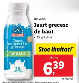 Lidl OLYMPUS Iaurt grecesc de băut Ofertă