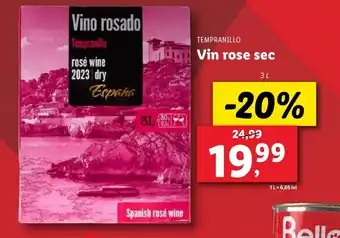 Lidl TEMPRANILLO Vin rose sec Ofertă