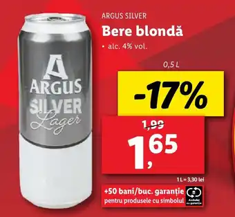 Lidl ARGUS SILVER Bere blondǎ Ofertă