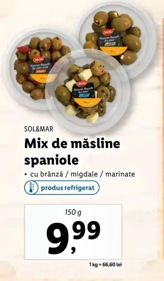 Lidl SOL&MAR Mix de măsline spaniole Ofertă