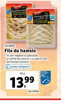 Lidl SOL&MAR File de hamsie Ofertă