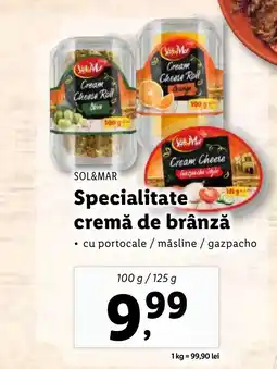 Lidl SOL&MAR Specialitate cremă de brânză Ofertă