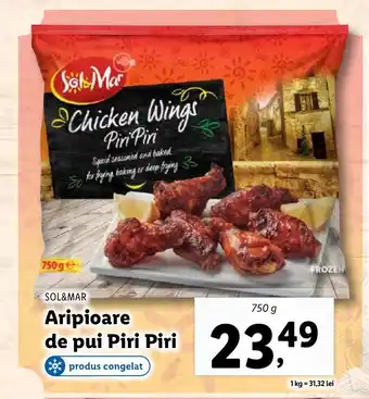 Lidl SOL&MAR Aripioare de pui Piri Piri Ofertă