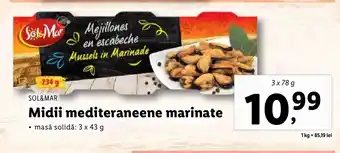 Lidl SOL&MAR Midii mediteraneene marinate Ofertă