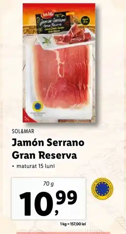 Lidl SOL&MAR Jamón Serrano Gran Reserva Ofertă