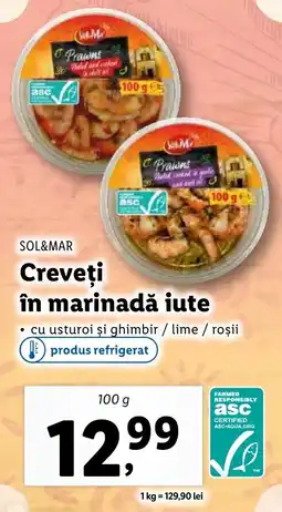 Lidl SOL&MAR Creveţi în marinadă iute Ofertă