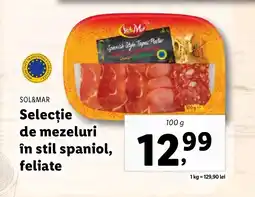 Lidl SOL&MAR Selecţie de mezeluri în stil spaniol, feliate Ofertă