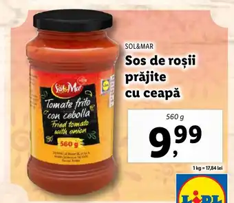 Lidl SOL&MAR Sos de roşii prăjite cu ceapă Ofertă