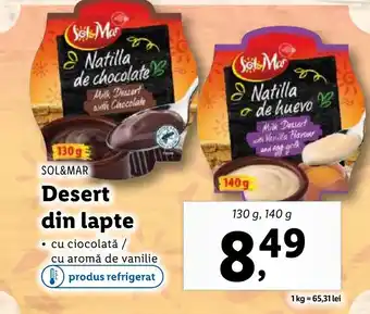 Lidl SOL&MAR Desert din lapte Ofertă