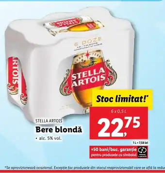 Lidl STELLA ARTOIS Bere blondă Ofertă