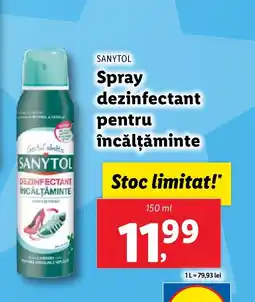 Lidl SANYTOL Spray dezinfectant pentru încălţăminte Ofertă