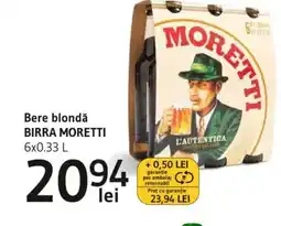 Supeco Bere blondǎ BIRRA MORETTI Ofertă