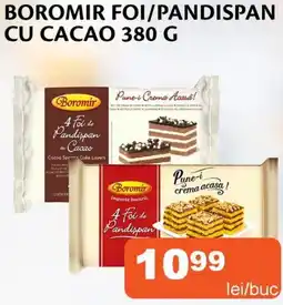 Unicarm BOROMIR Foi/pandispan cu cacao Ofertă