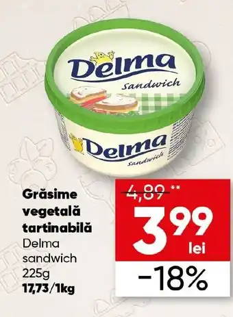 PROFI Grăsime vegetală tartinabilǎ Delma sandwich Ofertă