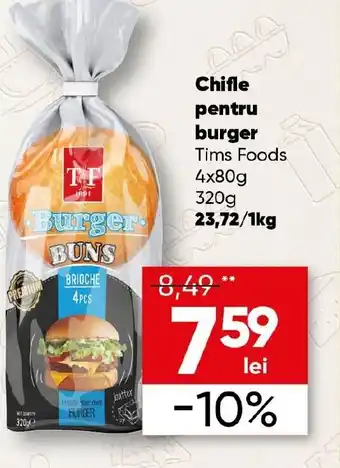 PROFI Chifle pentru burger Tims Foods Ofertă