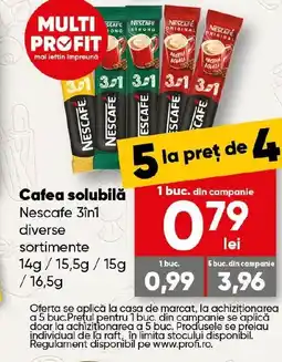 PROFI Cafea solubilǎ Nescafe 3în1 Ofertă