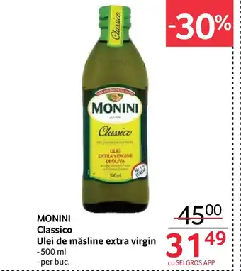 Selgros MONINI Classico Ulei de măsline extra virgin Ofertă