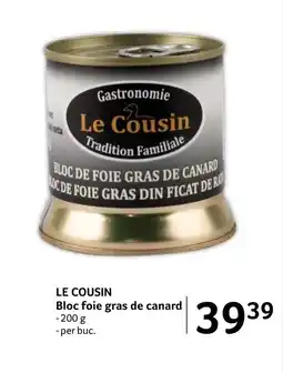 Selgros LE COUSIN Bloc foie gras de canard Ofertă