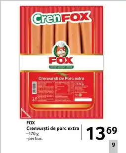 Selgros FOX Crenvurști de porc extra Ofertă