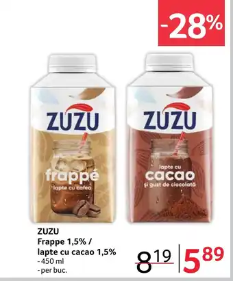 Selgros ZUZU Frappe 1,5% / lapte cu cacao 1,5% Ofertă