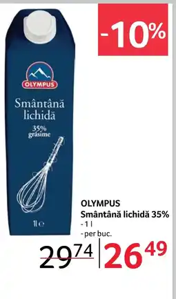 Selgros OLYMPUS Smântână lichidă 35% Ofertă