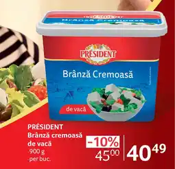 Selgros PRÉSIDENT Brânză cremoasă de vacă Ofertă