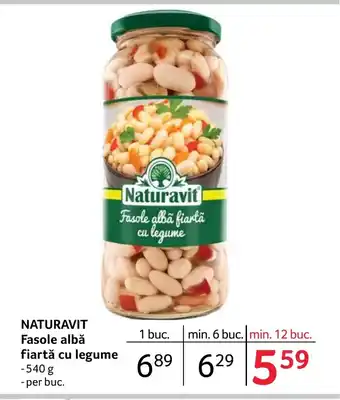 Selgros NATURAVIT Fasole albă fiartă cu legume Ofertă