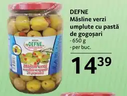 Selgros DEFNE Măsline verzi umplute cu pastă de gogosari Ofertă