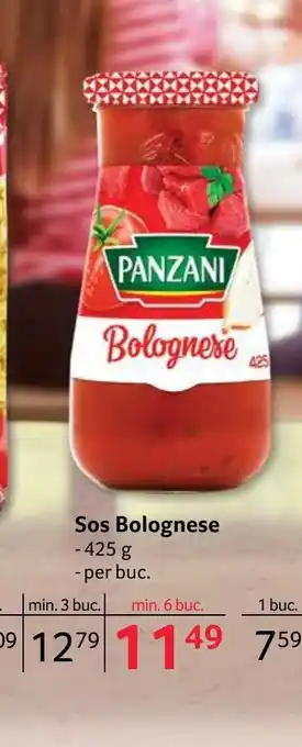 Selgros PANZANI Sos Bolognese Ofertă