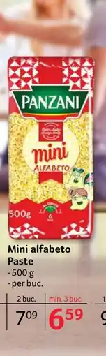 Selgros PANZANI Mini alfabeto Paste Ofertă