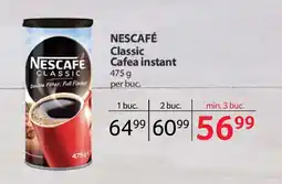 Selgros NESCAFÉ Classic Cafea instant Ofertă