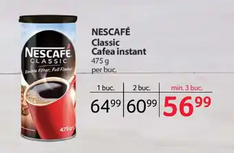 Selgros NESCAFÉ Classic Cafea instant Ofertă