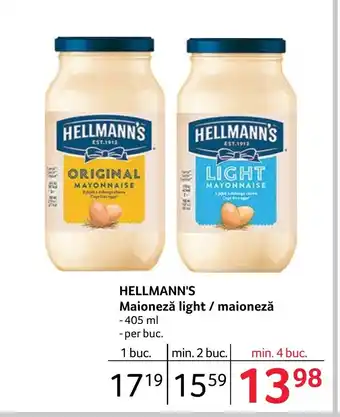 Selgros HELLMANN'S Maioneză light / maioneză Ofertă