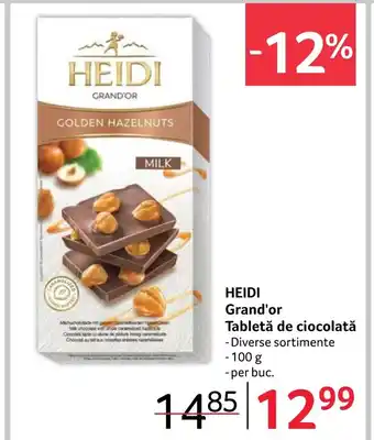 Selgros HEIDI Grand'or Tabletă de ciocolată Ofertă