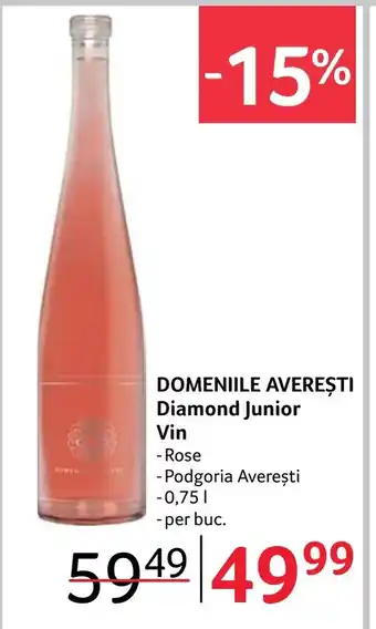 Selgros DOMENIILE AVEREȘTI Diamond Junior Vin Ofertă