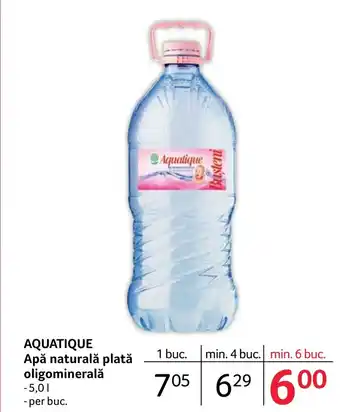 Selgros AQUATIQUE Apă naturală plată oligominerală Ofertă