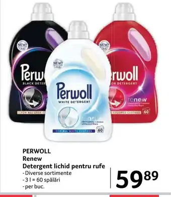 Selgros PERWOLL Renew Detergent lichid pentru rufe Ofertă