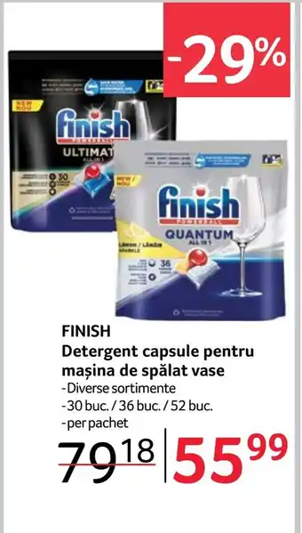 Selgros FINISH Detergent capsule pentru maşina de spălat vase Ofertă