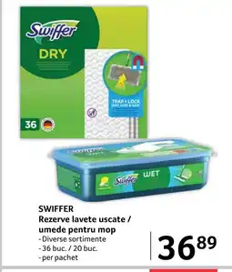 Selgros SWIFFER Rezerve lavete uscate / umede pentru mop Ofertă