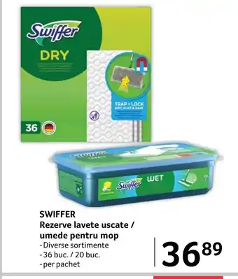 Selgros SWIFFER Rezerve lavete uscate / umede pentru mop Ofertă