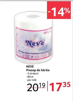 Selgros NEVE Prosop de hârtie Ofertă