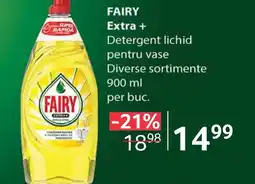 Selgros FAIRY Extra + Detergent lichid pentru vase Ofertă