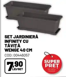 Ambient Set jardinieră infinity cu tăvită wenge Ofertă