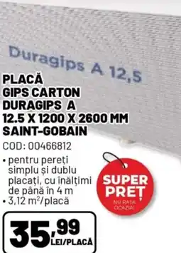 Ambient Placă gips carton duragips A Ofertă