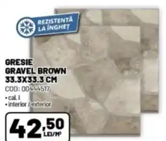 Ambient Gresie gravel brown Ofertă