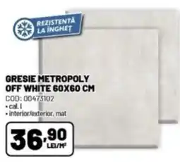 Ambient Gresie metropoly off white Ofertă