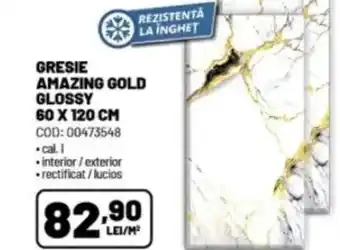 Ambient Gresie amazing gold glossy Ofertă