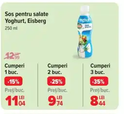 Carrefour Market Sos pentru salate Yoghurt, Eisberg Ofertă