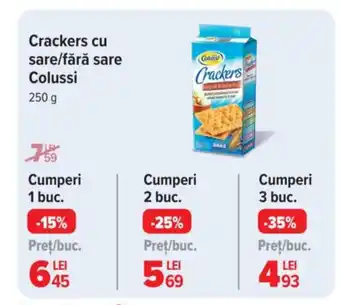 Carrefour Market Crackers cu sare/fără sare Colussi Ofertă